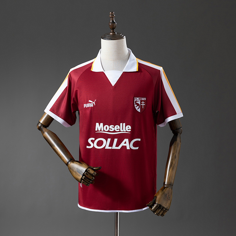 Camiseta retro roja del Metz 03-04, tallas S-XXL